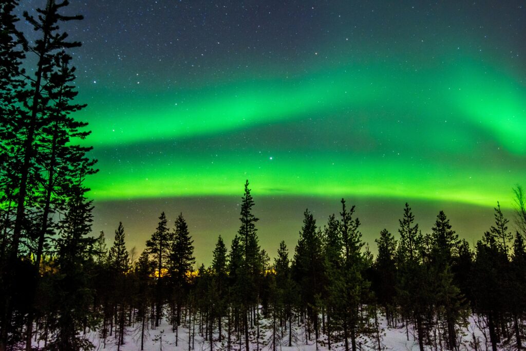 Aurora Boreal em Lapônia, Finlândia