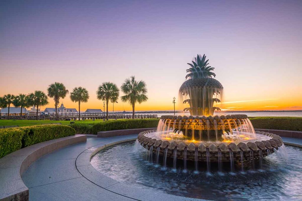 Pineapple Fountain, Charleston, Carolina do Sul